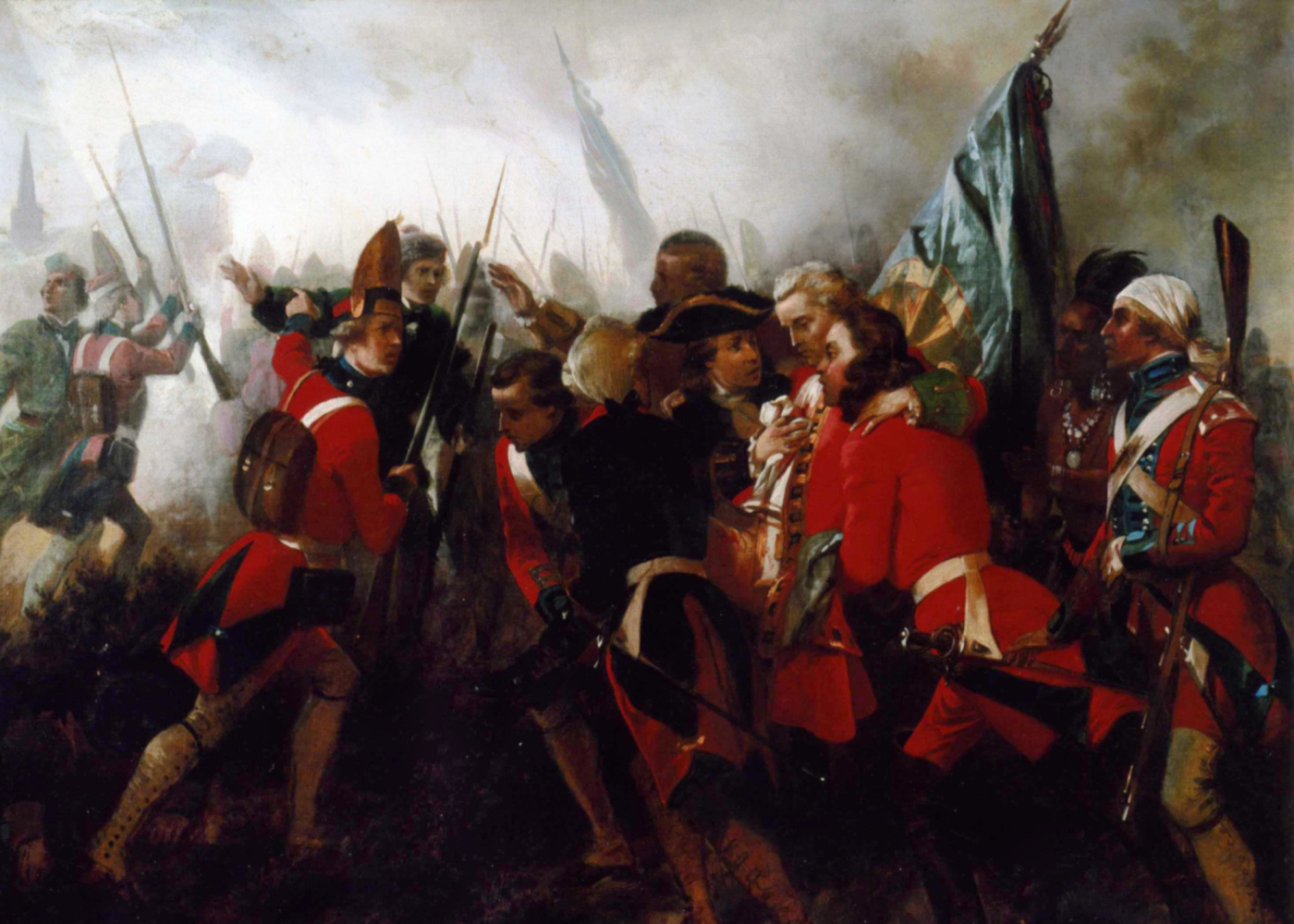 Bataille des plaines d'Abraham, mort du général Wolfe