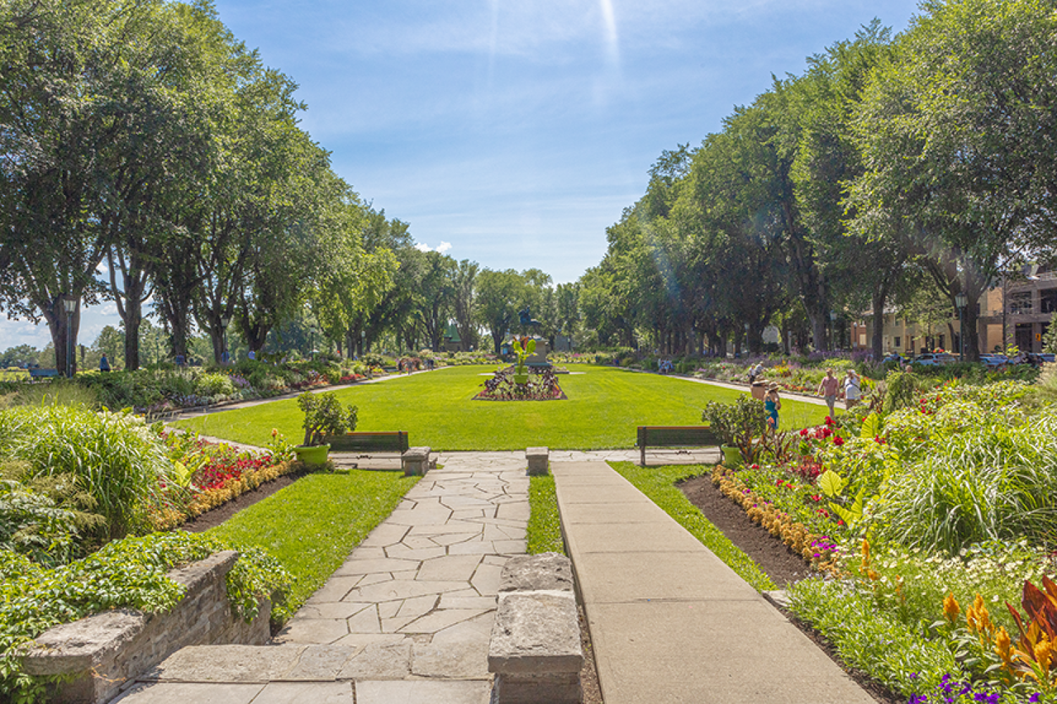 Jardin Jeanne-d'Arc des plaines d'Abraham. Joan of Arc Garden on the Plains of Abraham.